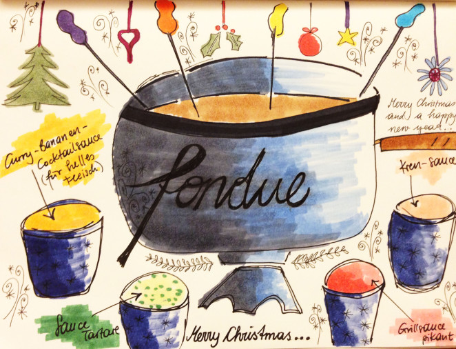 On Classic Christmas Dishes and Delicious Fondue Sauces