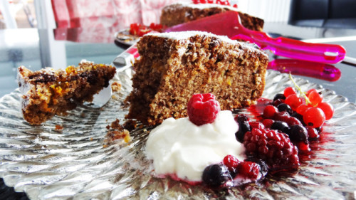 Picture for Juicy Buckwheat Cake with Chocolate, Carrots and Apple