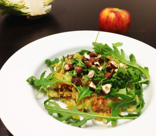 Picture for Red Lentils meet Cabbage, Dates, Apple, Cinnamon, Hazelnut and Rocket
