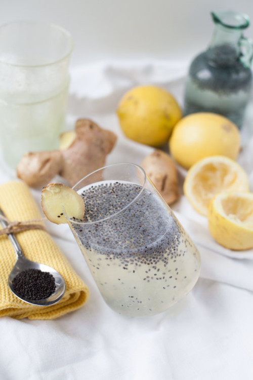 Picture for Ginger and Lemon Drink with Basil Seeds
