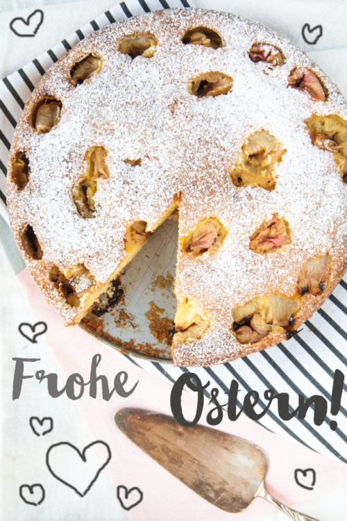 Bild für Happy Ostern mit Rhabarber-Kuchen