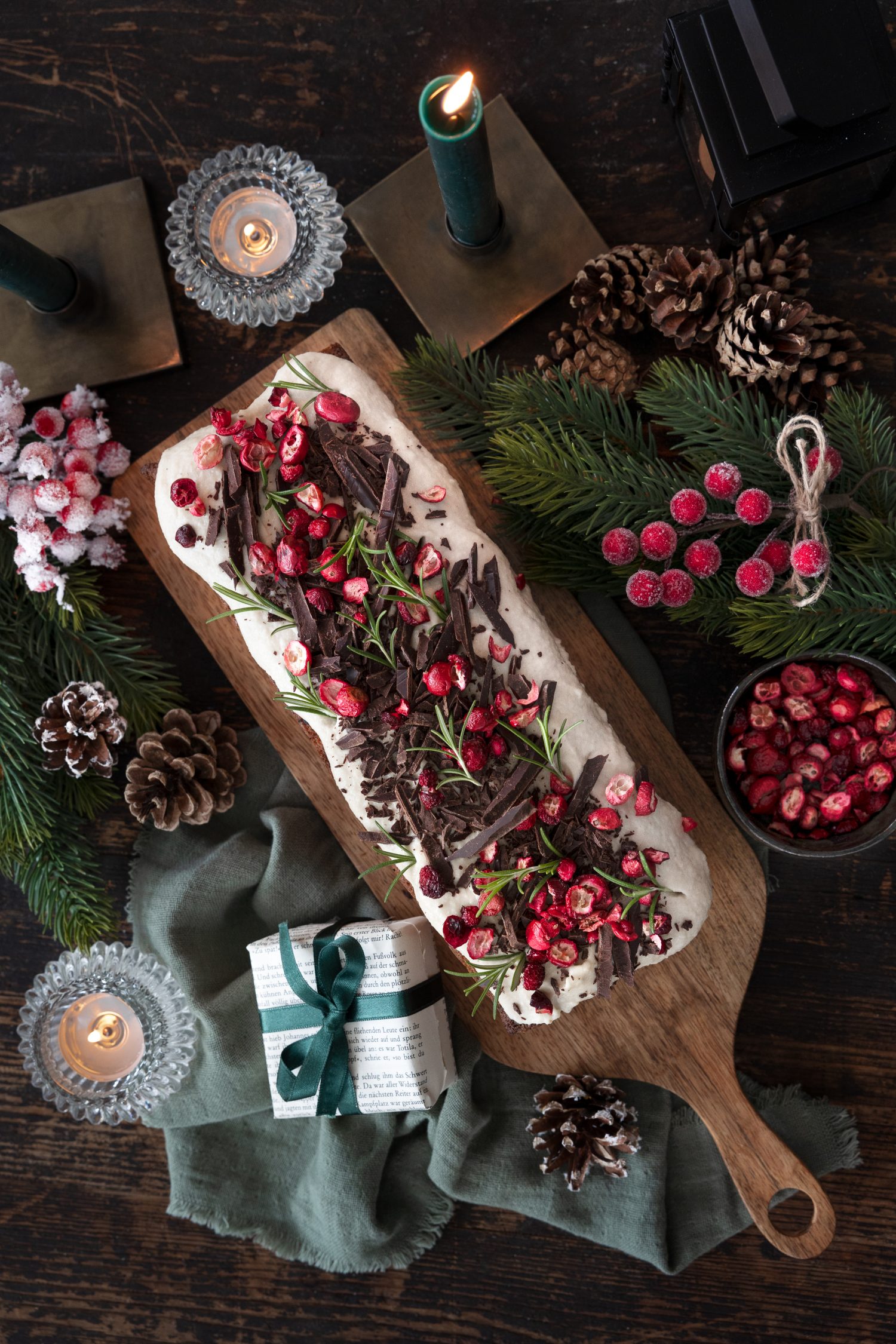 Schokolade und ein feiner Orangenkuchen